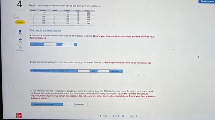 4 10 pom W 10 Me Graw Ha Freight car loadings
