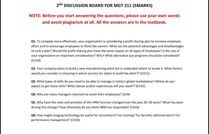 this is discussion for HR 211 Please use your own