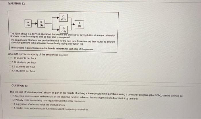 QUESTION 32 (12) (6) D (10) The figure above is a