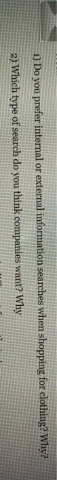 1) Do you prefer internal or external information