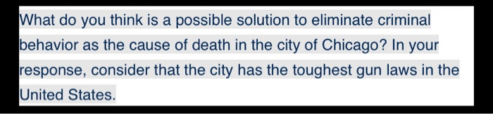 What do you think is a possible solution to