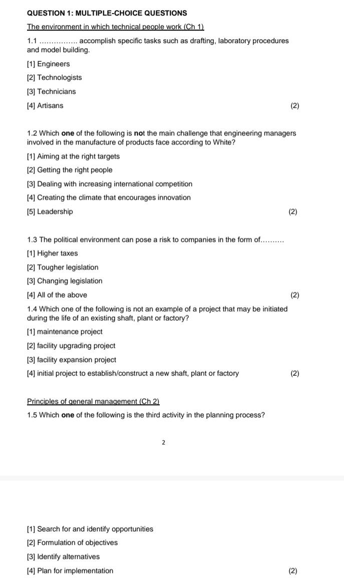 The environment in which technical people work