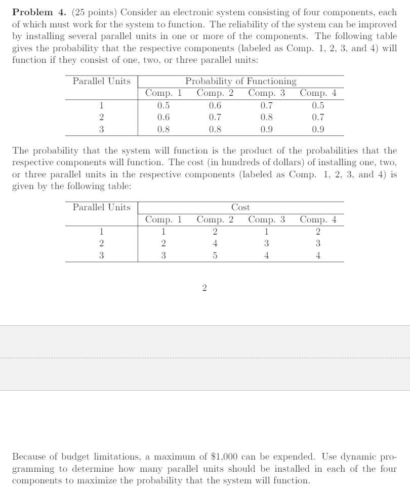 Problem 4. (25 points) Consider an electronic