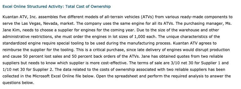 PLEASE PROVIDE EXCEL FORMULAS Excel Online