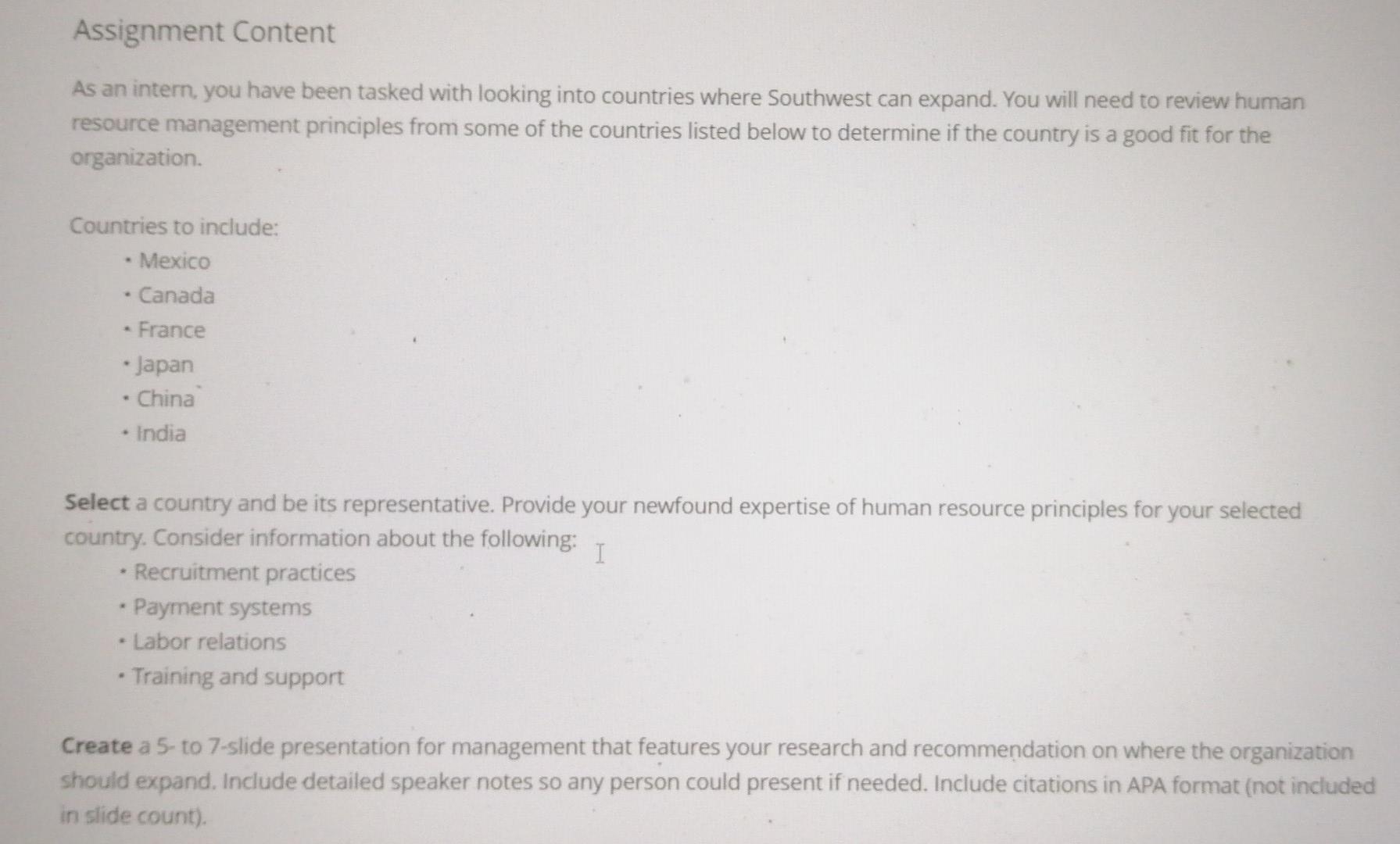 As an intern, you have been tasked with looking