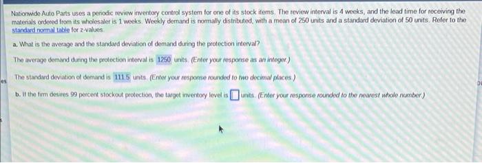 Nationwide Auto Parts uses a penodic review