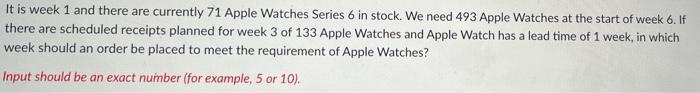 It is week 1 and there are currently 71 Apple