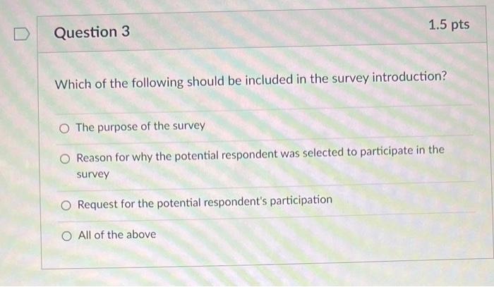 Question 1 Which of the following is best