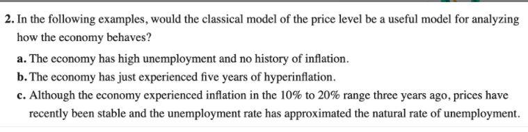 2. In the following examples, would the classical