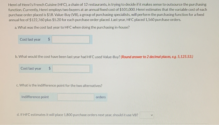 Henri of Henri's French Cuisine (HFC), a chain of