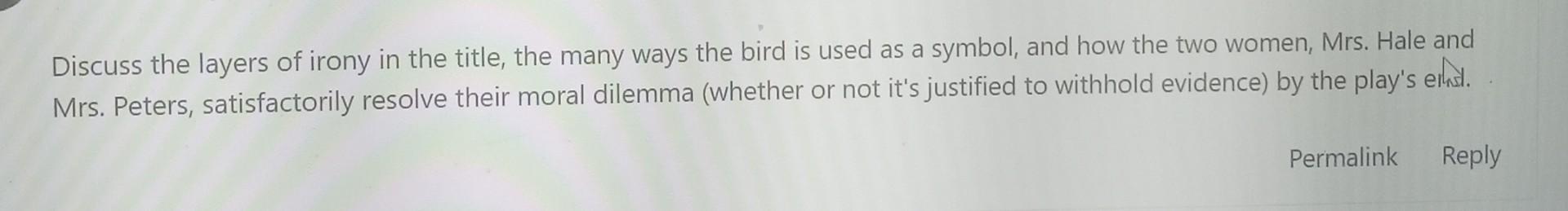 Discuss the layers of irony in the title, the