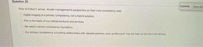 Question 25 3 points Save Ans Prior to Fisher's