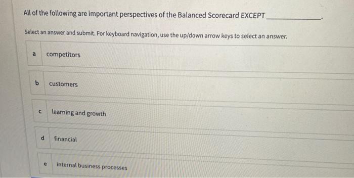 All of the following are important perspectives