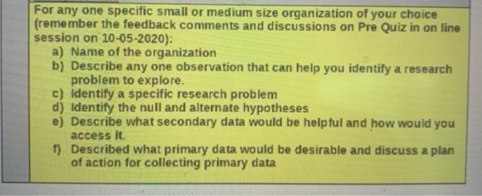 choose any organization. for c.) answer must be