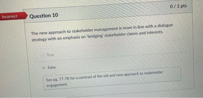 0 / 1 pts Incorrect Question 5 From the