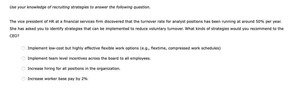 HR class, These are all options for A, B, and C: