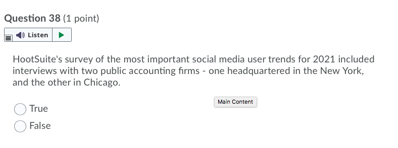 Social media marketing help asap!! Question 43 (1