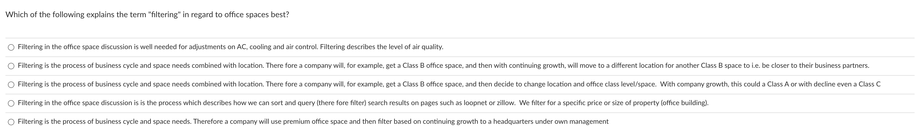 Which of the following explains the term