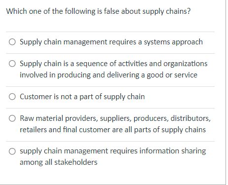 Which one of the following is false about supply