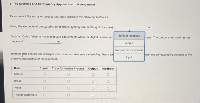 5. The Systems and Contingency Approaches to