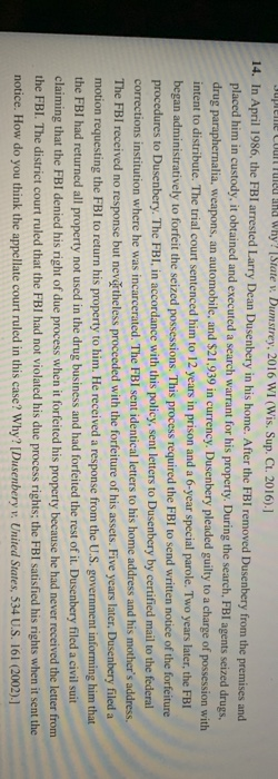 Jupele Culture and why? State v. Dum strey, 2016