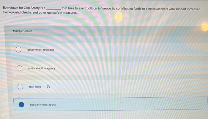 Everytown for Gun Safety is a that tries to exert