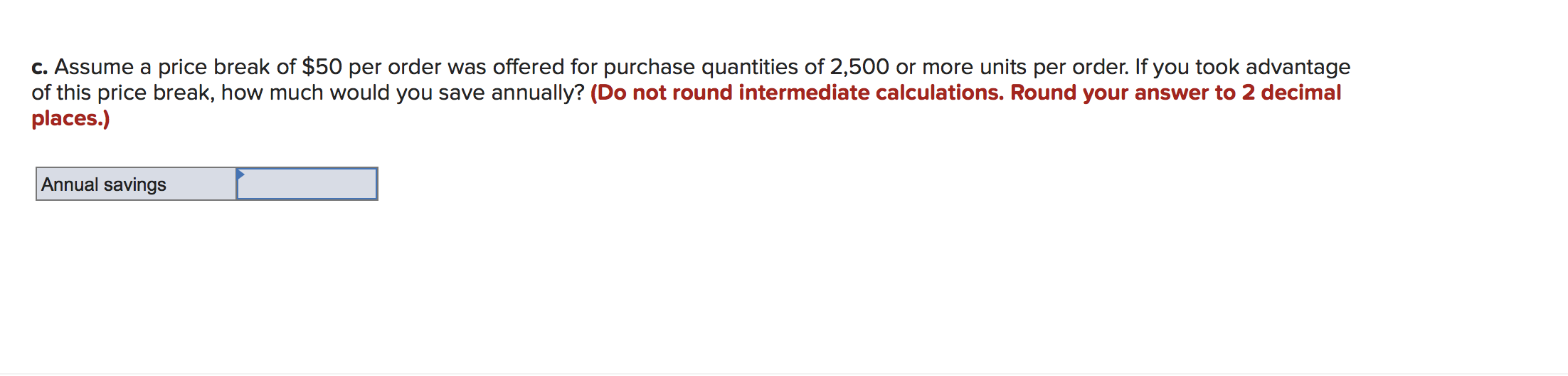 Given the following information, formulate an