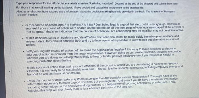 You work for the HR department of a manutacturing