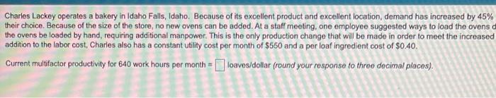 Charles Lackey operates a bakery in Idaho Falls,