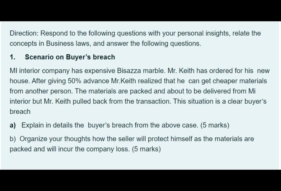 I want a different answer from the one on the