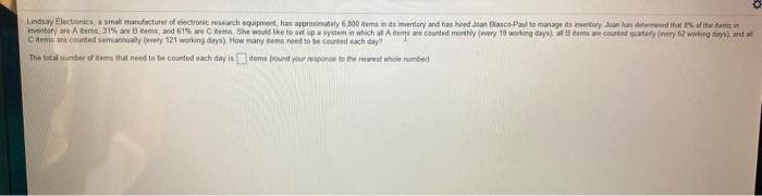 Lindsay Electronics, a small manufacturer of