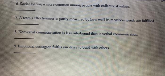 6. Social loafing is more common among people