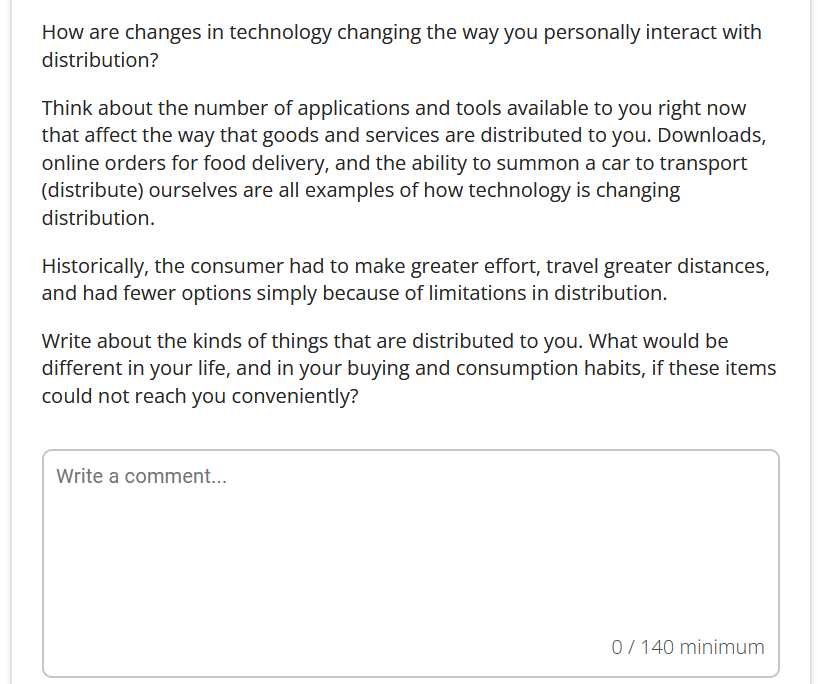 CAN YOU PLEASE DO THIS WRITING 140+ word How are