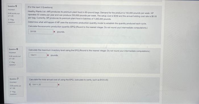 Qon 5 0.00 of 100 For the next 3 Questions