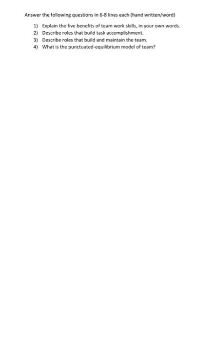 Answer the following questions in 6-8 lines each