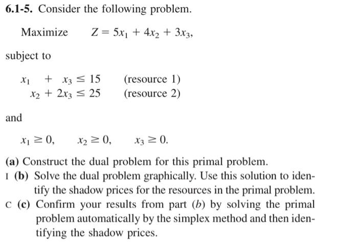 6.1-5. Consider the following problem. Maximize