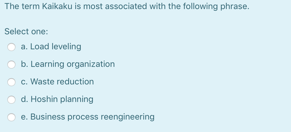 The term Kaikaku is most associated with the