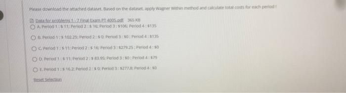 Please dowalond the attoched dataset. Based on