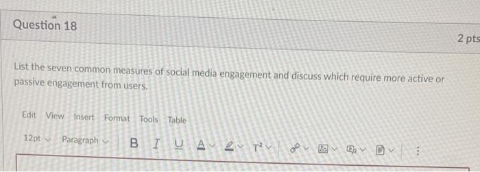 please help! Question 18 2 pts List the seven