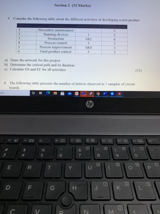 Section 2- (32 Marks) 3. Consider the following