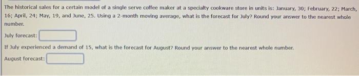 The historical sales for a certain model of a