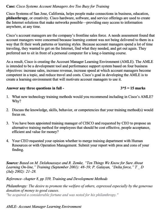 Case: Cisco Systems Account Managers Are Too Busy