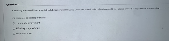 Question 6 Which of the following is the best
