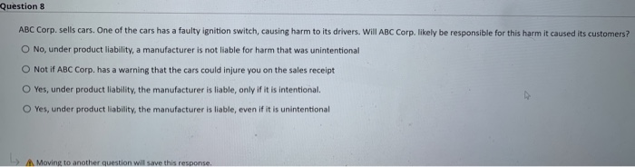 Question 6 Which of the following is the best