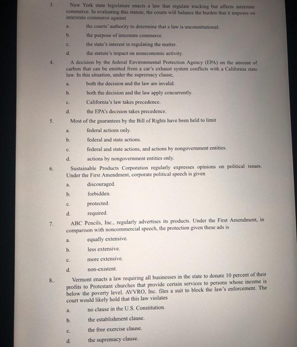 3. 4. 5. a 6. New York state legislature enacts a