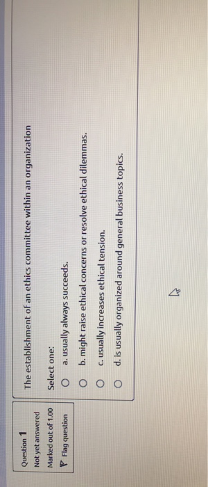 The establishment of an ethics committee within