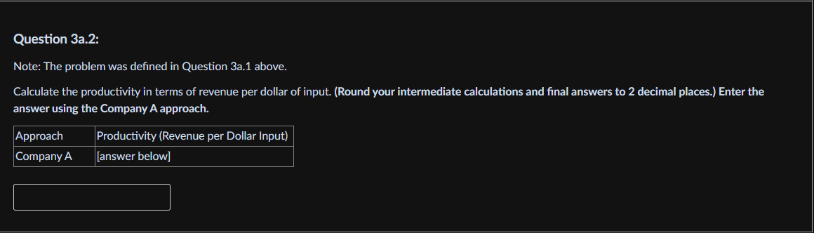 Question 3a.1: Note: The following problem