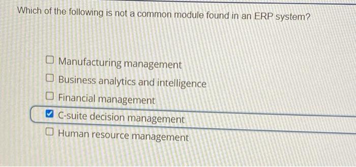 Which of the following is not a common module