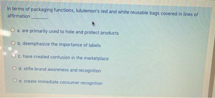 In terms of packaging functions, lululemon's red
