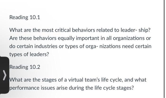 What are the most critical behaviors related to